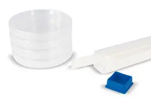 Adhesive tape for closing petri dishes gas permeable