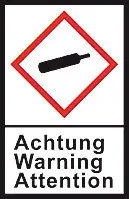 GHS hazardous substance label L 40 x W 27 mm, Gas cylinder/Caution