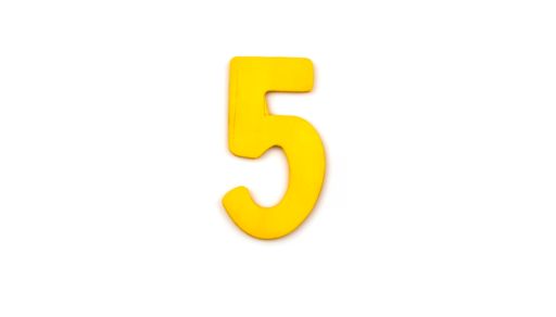 bold number five in yellow